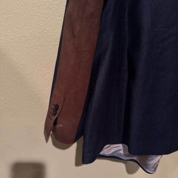 JB Britches Wool Cashmere Blend Single Breasted Blazer Navy Blue Size 54R MENS - Picture 10 of 10